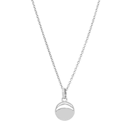Sterling Silver Mini Pebble Pendant-Necklace-Walker & Hall