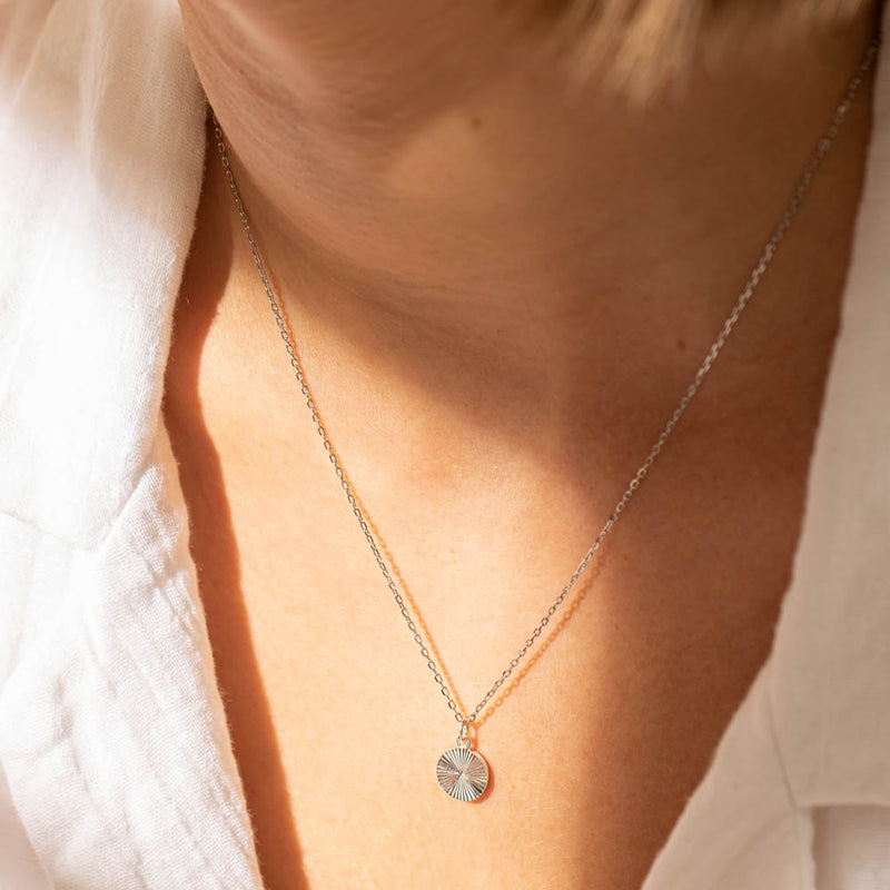 Sterling Silver Mini Reflections Pendant-Necklace-Walker & Hall