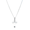 Sterling Silver Cross Pendant-Necklace-Walker & Hall