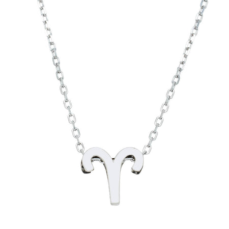 Sterling Silver Noted Zodiac-Necklace-Walker & Hall