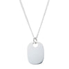 Sterling Silver ID Pendant With Curb Chain-Necklace-Walker & Hall