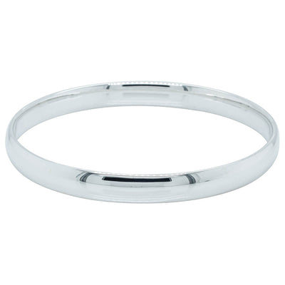 Sterling Silver 6.5mm Bangle-Bracelet-Walker & Hall