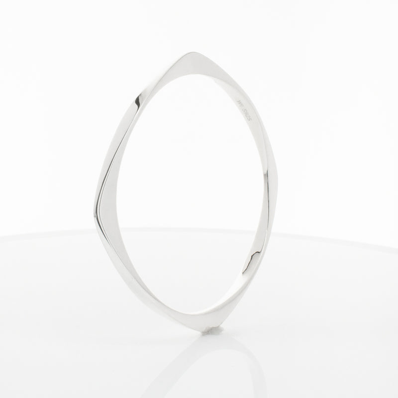 Sterling Silver Eos Bangle-Bracelet-Walker & Hall