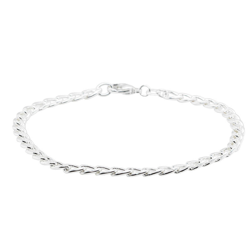 Sterling Silver Curb Bracelet-Bracelet-Walker & Hall