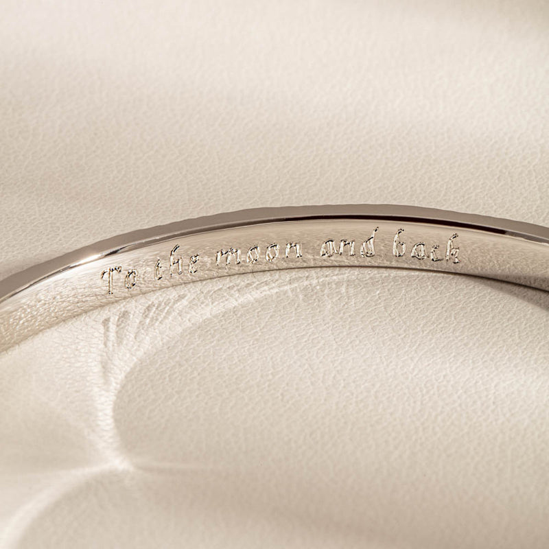 Sterling Silver Reflections Bangle-Bracelet-Walker & Hall