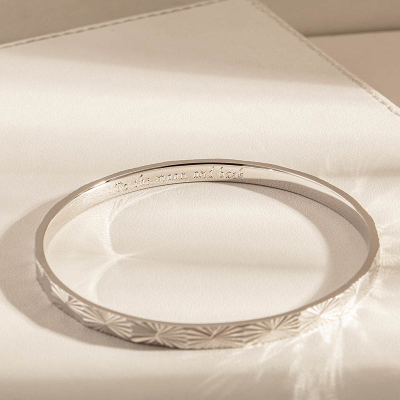 Sterling Silver Reflections Bangle-Bracelet-Walker & Hall