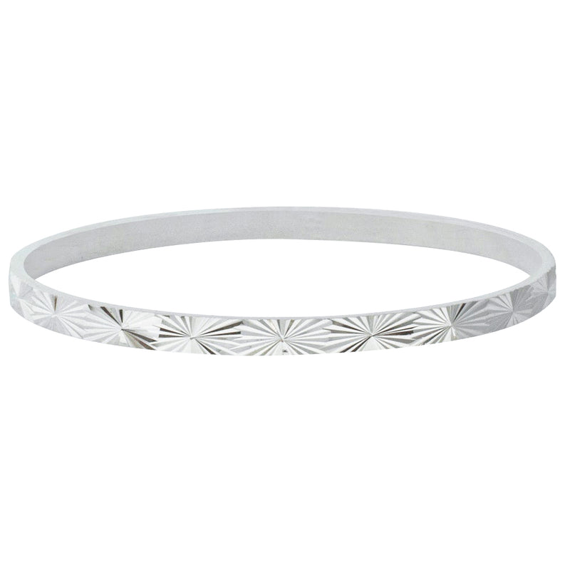 Sterling Silver Reflections Bangle-Bracelet-Walker & Hall