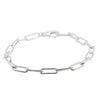 Sterling Silver Staple Link Bracelet-Bracelet-Walker & Hall