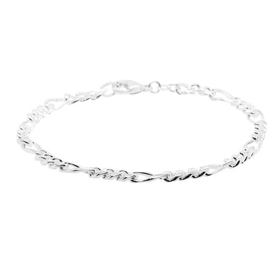 Sterling Silver Figaro Bracelet-Bracelet-Walker & Hall
