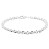 Sterling Silver Navette Link Bracelet-Bracelet-Walker & Hall