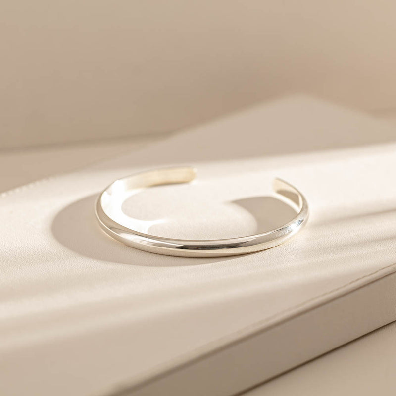 Sterling Silver Cuff Bracelet-Bracelet-Walker & Hall