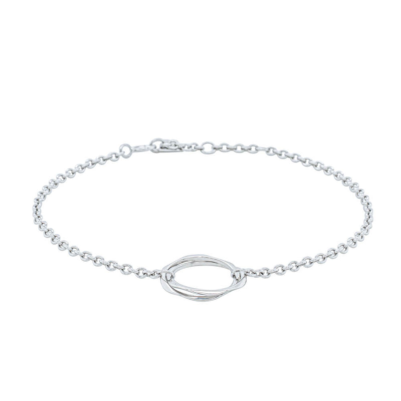 Sterling Silver Mini Entwined Bracelet-Bracelet-Walker & Hall