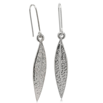 Karen Walker Leaf Earrings - Sterling Silver-Earrings-Walker & Hall