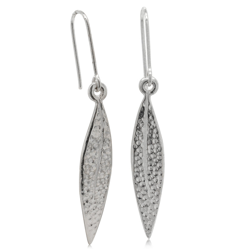 Karen Walker Leaf Earrings - Sterling Silver-Earrings-Walker & Hall