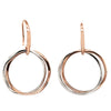 9ct Rose Gold & Sterling Silver Entwined Earrings-Earrings-Walker & Hall