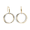 9ct Yellow Gold & Sterling Silver Entwined Earrings-Earrings-Walker & Hall
