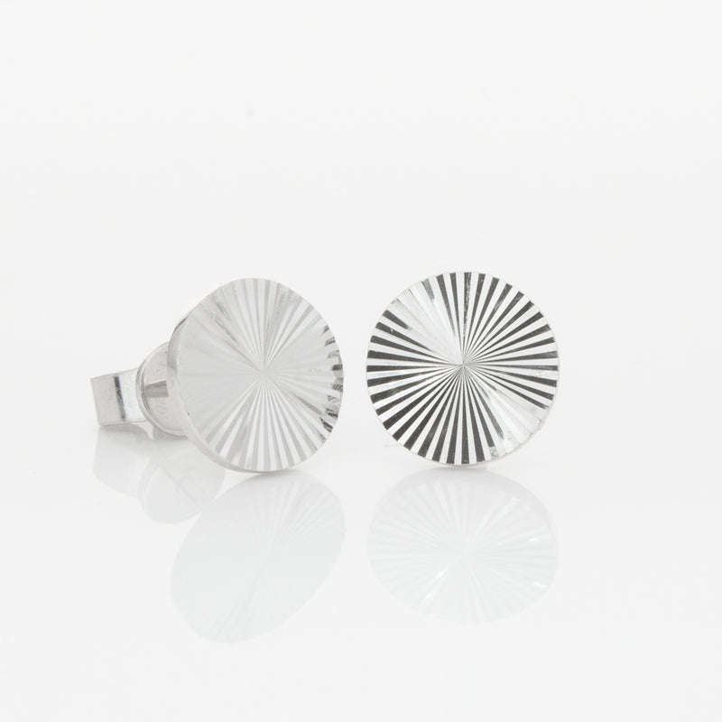 Sterling Silver Reflections Stud Earrings-Earrings-Walker & Hall