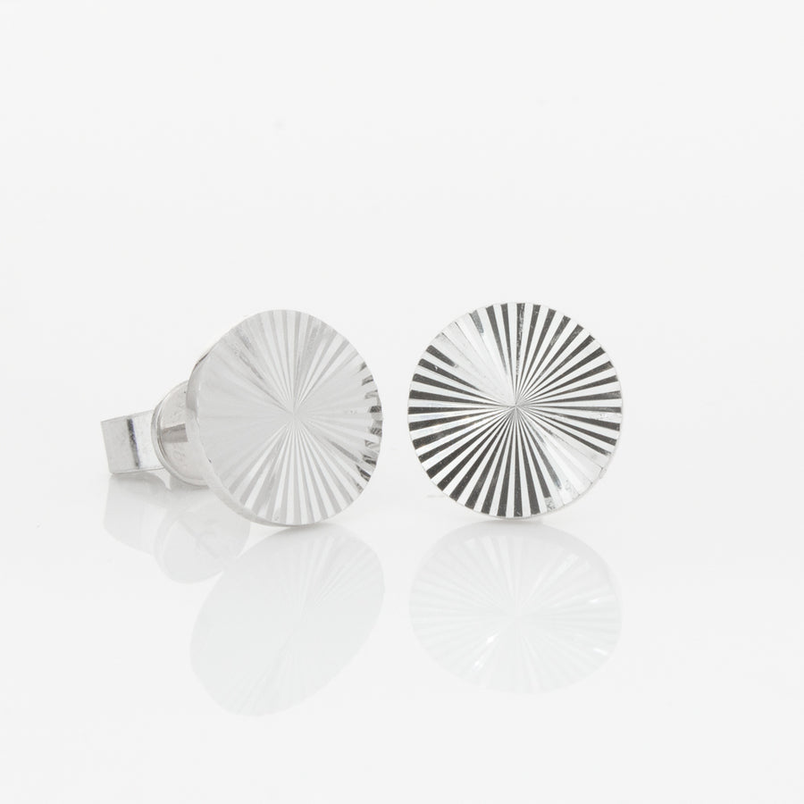 Sterling Silver Reflections Stud Earrings-Earrings-Walker & Hall