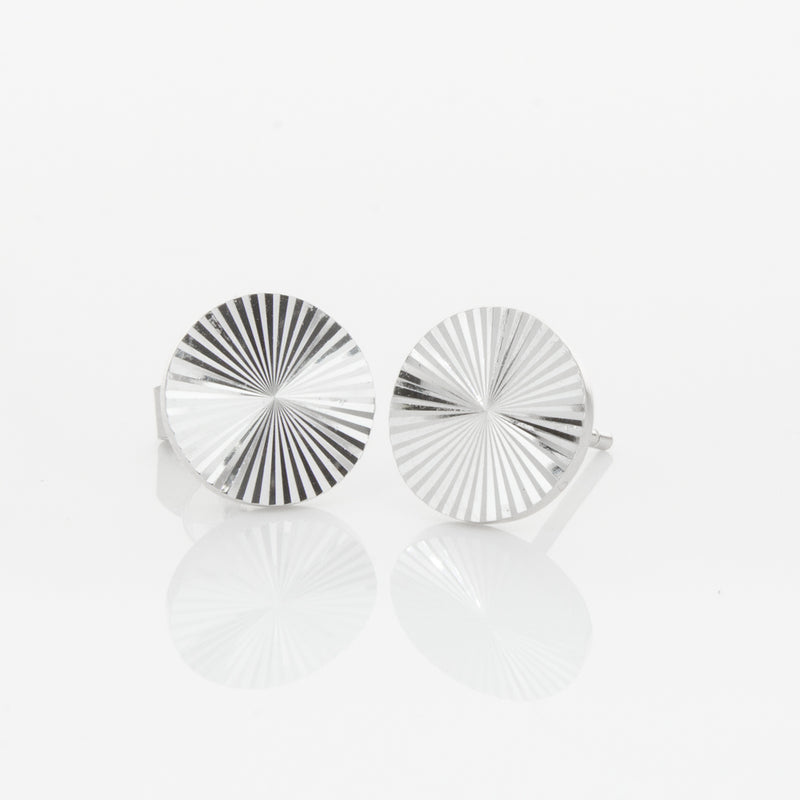 Sterling Silver Reflections Stud Earrings-Earrings-Walker & Hall