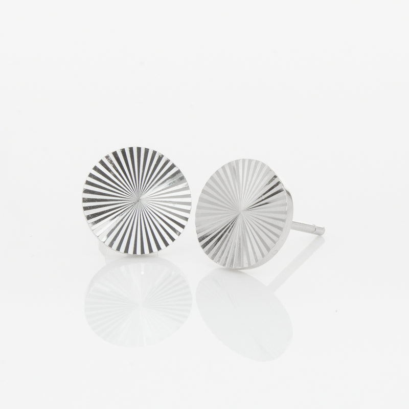 Sterling Silver Reflections Stud Earrings-Earrings-Walker & Hall