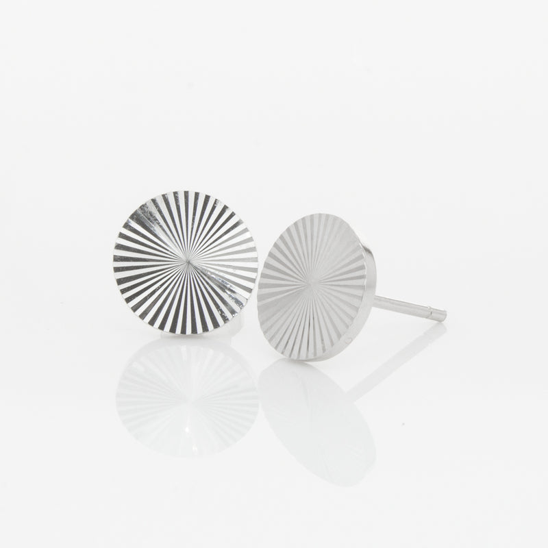 Sterling Silver Reflections Stud Earrings-Earrings-Walker & Hall