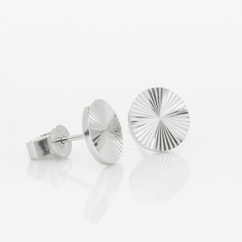 Sterling Silver Reflections Stud Earrings-Earrings-Walker & Hall