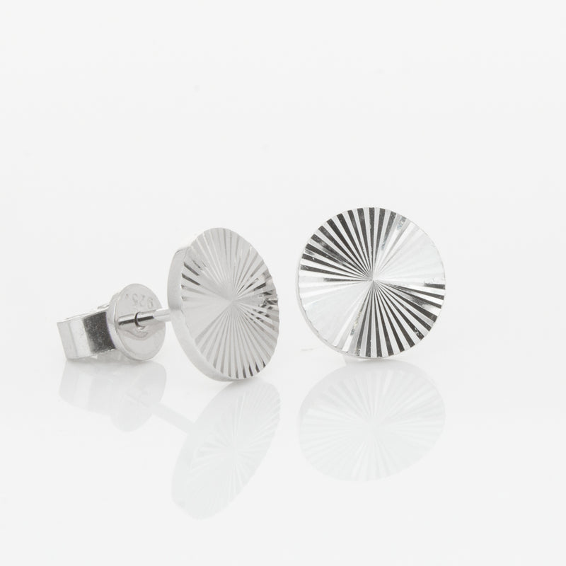 Sterling Silver Reflections Stud Earrings-Earrings-Walker & Hall