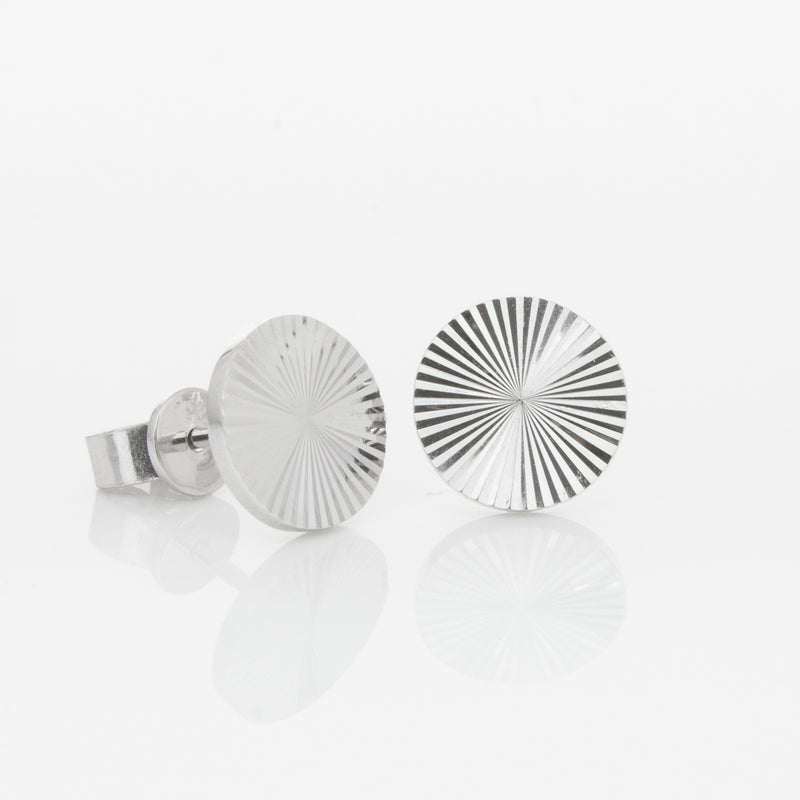 Sterling Silver Reflections Stud Earrings-Earrings-Walker & Hall