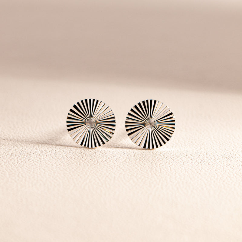 Sterling Silver Reflections Stud Earrings-Earrings-Walker & Hall