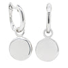 Sterling Silver Cosy Earrings With Pebble Drop-Earrings-Walker & Hall