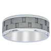 Cobalt Chrome 8mm Link Inlay Ring-Ring-Walker & Hall