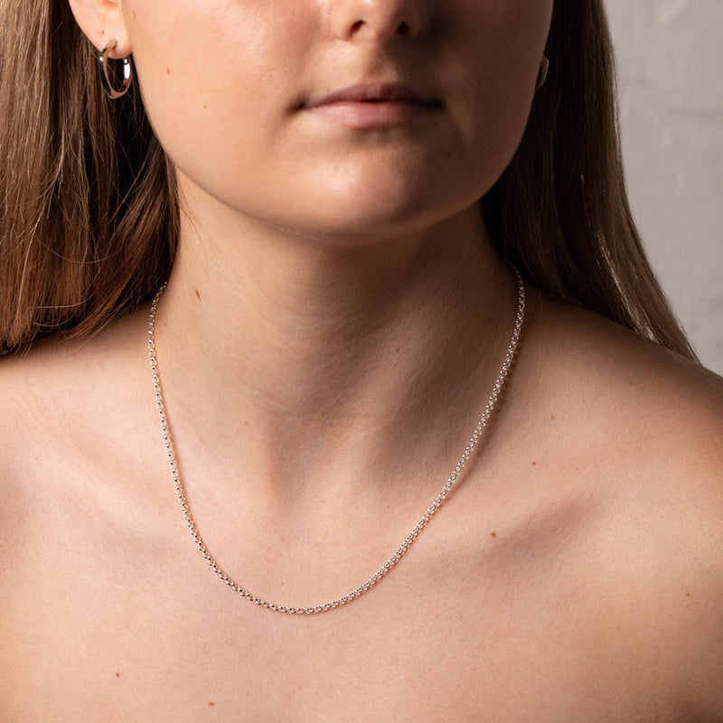 Sterling Silver Round Belcher Chain-Necklace-Walker & Hall