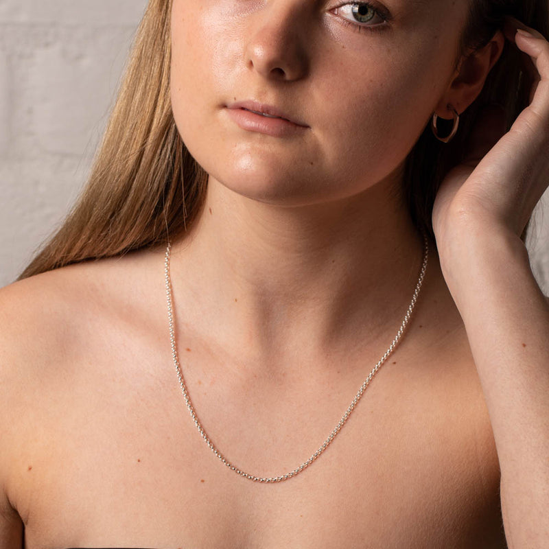 Sterling Silver Round Belcher Chain-Necklace-Walker & Hall