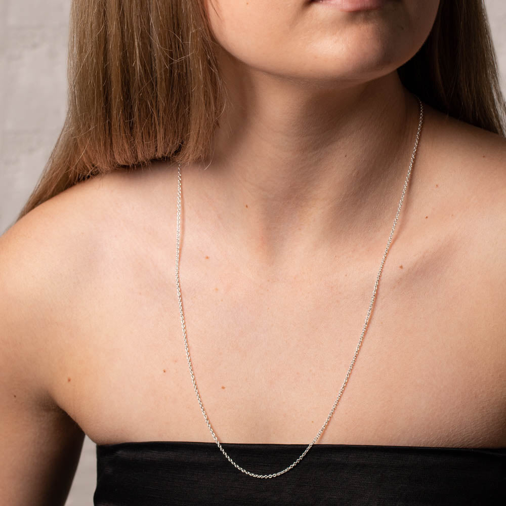 Sterling Silver Cable Chain-Necklace-Walker & Hall