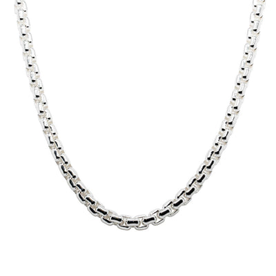 Sterling Silver Box Link Chain-Necklace-Walker & Hall