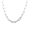 Sterling Silver Staple Link Chain-Necklace-Walker & Hall