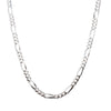 Sterling Silver Figaro Chain-Necklace-Walker & Hall