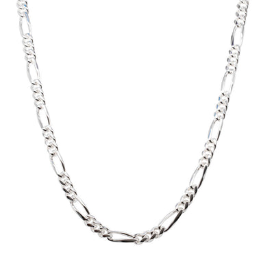 Sterling Silver Figaro Chain-Necklace-Walker & Hall