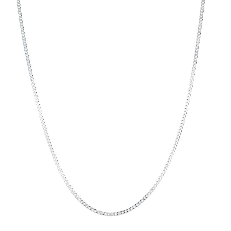 Sterling Silver Curb Chain-Necklace-Walker & Hall