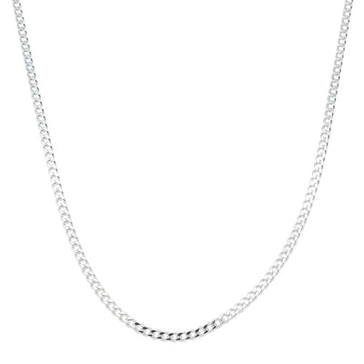 Sterling Silver Curb Chain-Necklace-Walker & Hall