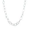 Sterling Silver Navette Link Necklace-Necklace-Walker & Hall