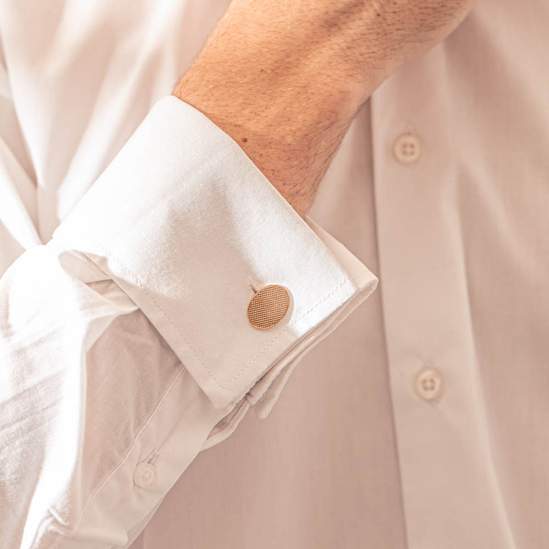 Vintage 9ct Rose Gold Cufflinks-Cufflinks-Walker & Hall