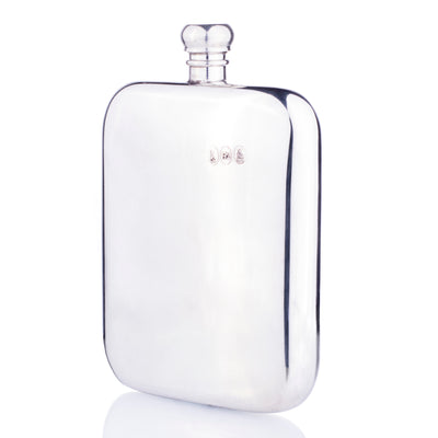 English Pewter Victorian Hip Flask-Silverware-Walker & Hall