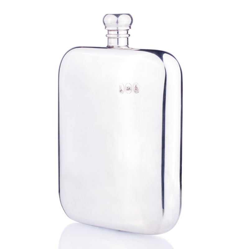 English Pewter Victorian Hip Flask-Silverware-Walker & Hall