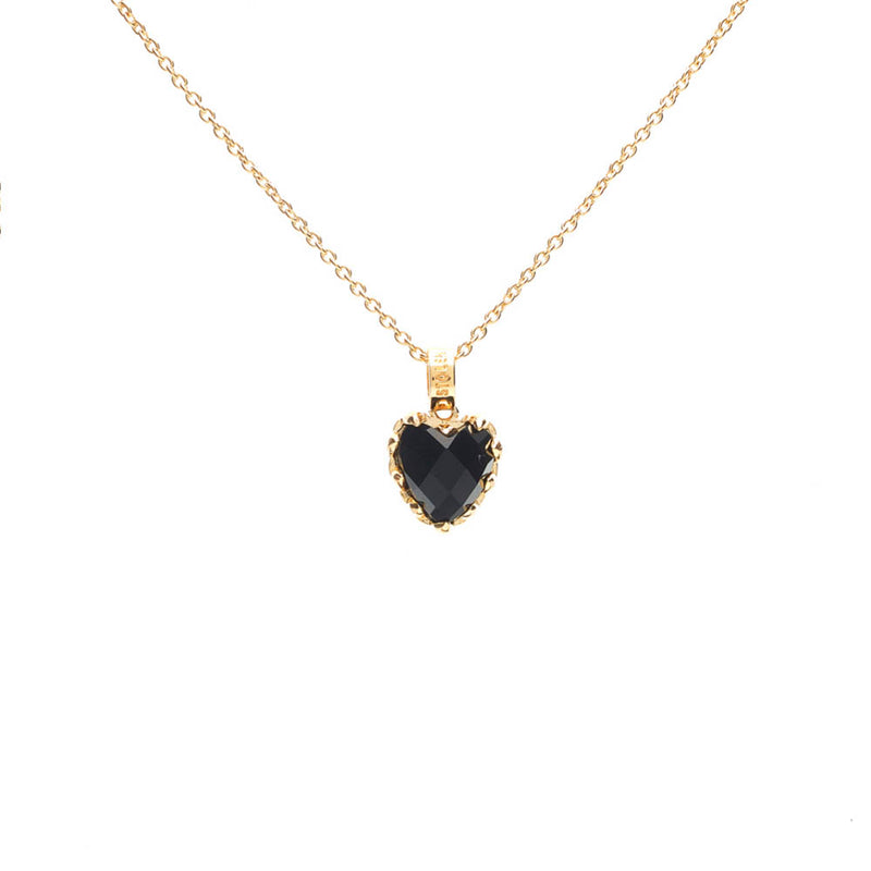 Stolen Girlfriends Club Love Claw Necklace - Gold Plated & Onyx-Necklace-Walker & Hall