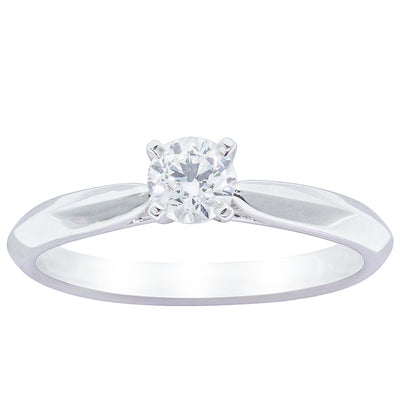 18ct White Gold .42ct Diamond Venetian Ring-Ring-Walker & Hall