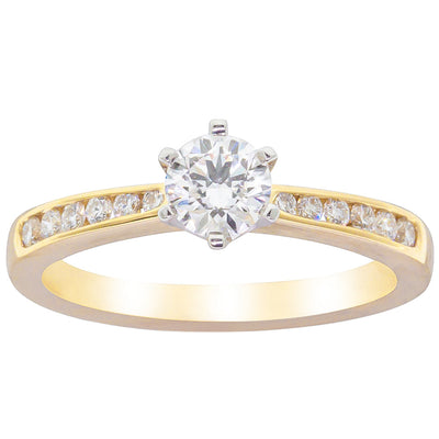18ct Yellow Gold .50ct Diamond Avalon Ring-Ring-Walker & Hall