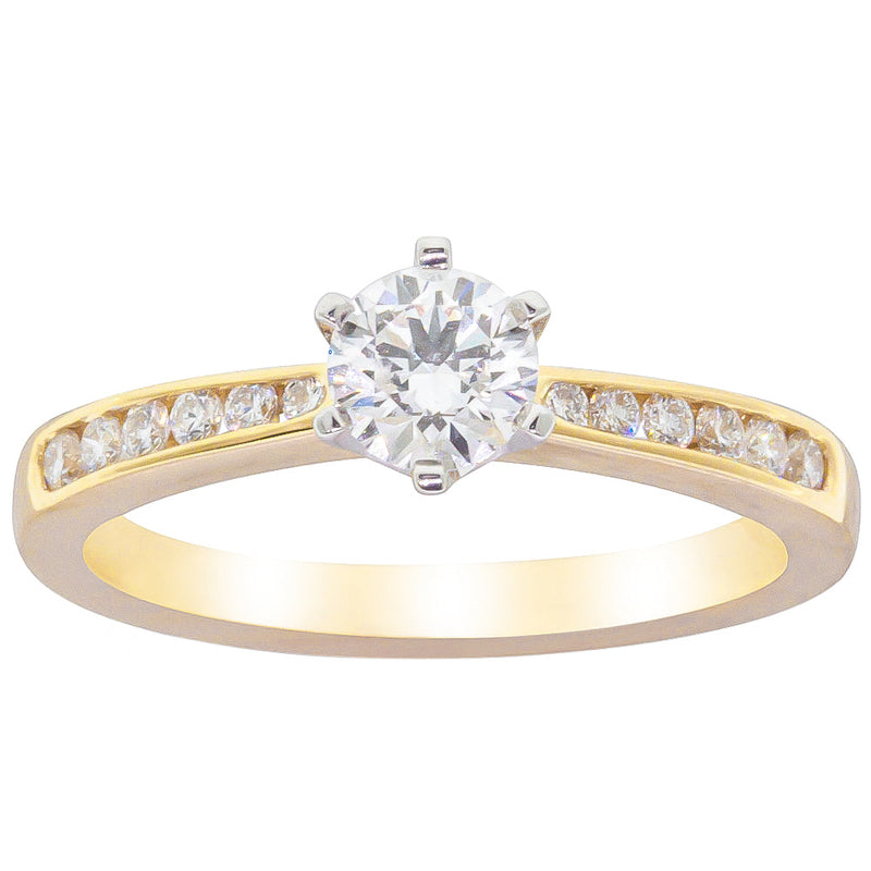 18ct Yellow Gold .50ct Diamond Avalon Ring-Ring-Walker & Hall