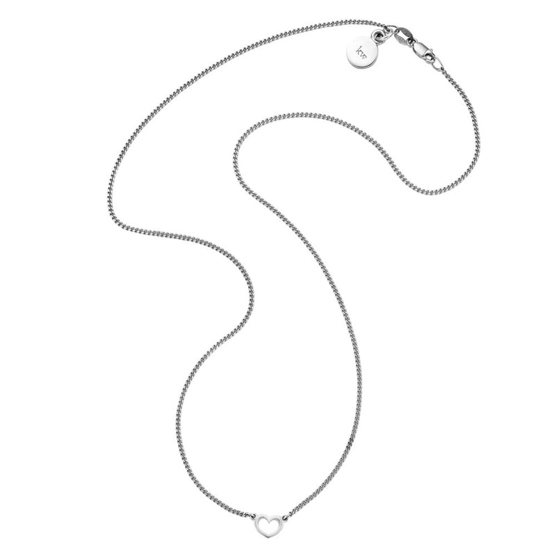 Karen Walker Mini Heart Necklace - Sterling Silver-Necklace-Walker & Hall