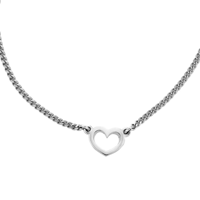 Karen Walker Mini Heart Necklace - Sterling Silver-Necklace-Walker & Hall